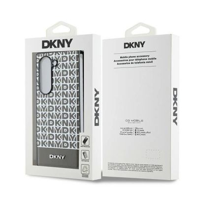 7. Etui DKNY Repeat Pattern Bottom Stripe na Samsung Galaxy Z Fold 6 - brązowe