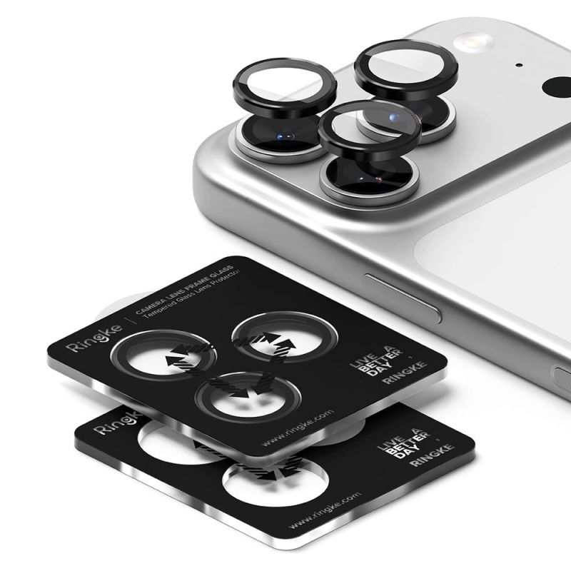 3. Osłona aparatu Ringke Camera Frame Protector 2-pack na iPhone 17 Pro / 17 Pro Max - czarne