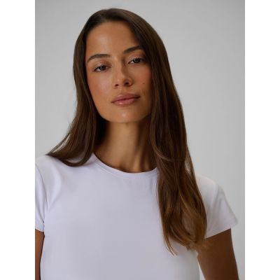 4. T-shirt slim gładki damski 4F 4FRSS26TTSHF4520-10S