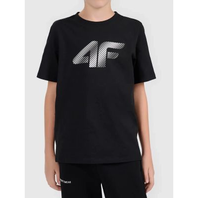 T-shirt bawełniany chłopięcy z logo 4F 4FJWMM00TTSHM3604-20S