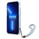 5. Etui Guess Translucent Strap na iPhone 13 - niebieskie