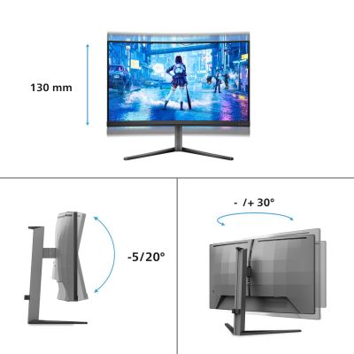 17. Philips Evnia 5000 27M2C5200W/00 monitor komputerowy 68,6 cm (27") 1920 x 1080 px Full HD LCD Czarny