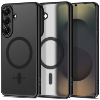 Etui Tech-Protect BasicMag MagSafe na Samsung Galaxy S26+ - przezroczysto-czarne