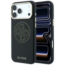 Etui Guess Perforated 4G Gold Logo Magsafe na iPhone 17 Pro Max / 18 Pro Max - czarne