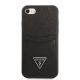 3. Etui Guess Saffiano Triangle Logo Cardslot na iPhone 7 / 8 / SE 2020 / SE 2022 - czarne