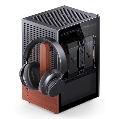 3. Obudowa Jonsbo T6, Mini-Tower, Mini-ITX, Tempered Glass, Holz - czarna