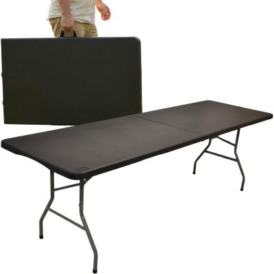 12. STÓŁ CATERINGOWY SKŁADANY W WALIZKĘ 240x74x74CM 150KG CZARNY