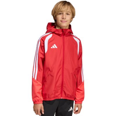 12. Kurtka dla dzieci adidas Tiro 26 Competition All Weather czerwona KB0155