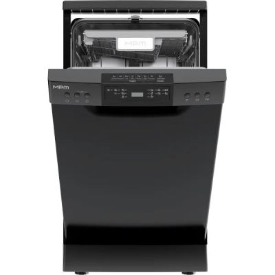 Zmywarka wolnostojąca MPM-45-ZMF-02 czarna, 45cm, automatyczne otwieranie, Aqua Stop