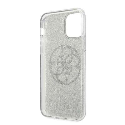 4. Guess GUHCN58PCUGLKA iPhone 11 Pro khaki hard case 4G Circle Glitter