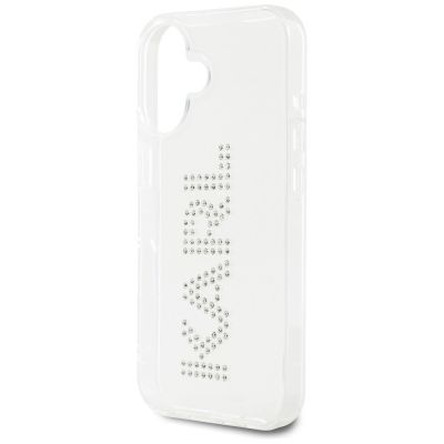 6. Etui Karl Lagerfeld IML Rhinestones Logo na iPhone 16 - przezroczyste