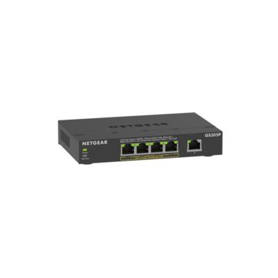 Switch Netgear GS305P-300EUS 5p PoE 63W (PoE+: 4p) Unmanaged Gigabit