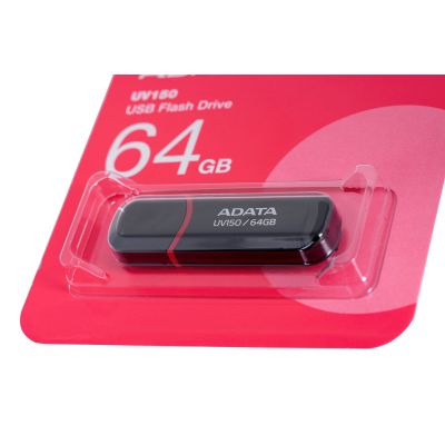 4. Pendrive ADATA UV150 AUV150-64G-RBK (64GB; USB 3.0; kolor czarny)