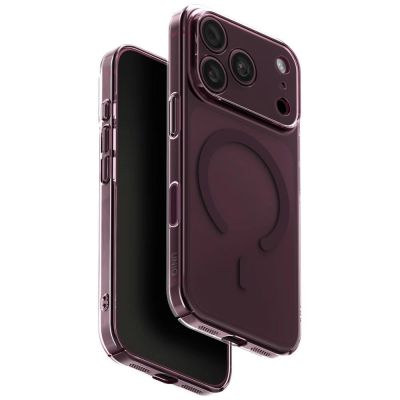 Etui UNIQ Airsuit Magclick Charging na iPhone 18 Pro / 17 Pro - burgundowe