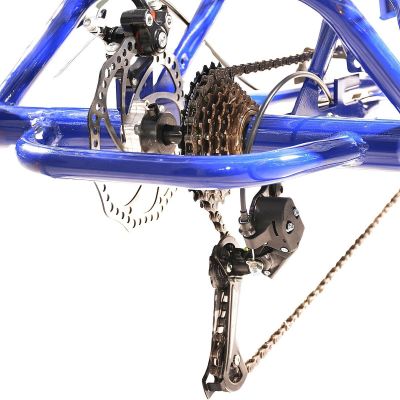 7. ROWER 3-KOŁOWY SKŁADANY 24 GRANATOWY SHIMANO 7-BIEGOWY