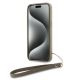 4. Etui DKNY Wrist Strap Stock Logo na iPhone 15 / 14 / 13 - beżowe