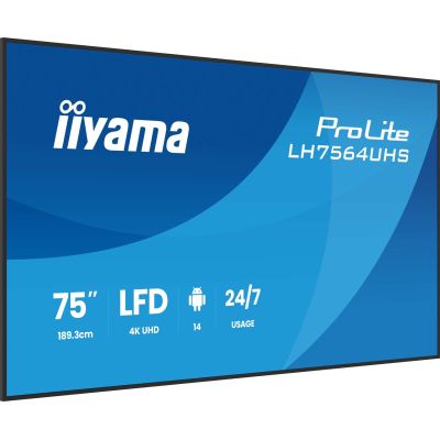 4. Płaski ekran iiyama LH7564UHS-B1AG 75 IN LCD UHD - 190.5 cm