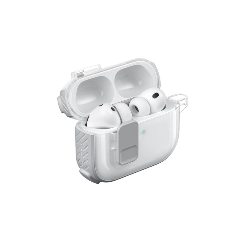 7. Etui AMAZINGTHING Titan Pro Mag Case Clear do AirPods Pro 3 - białe