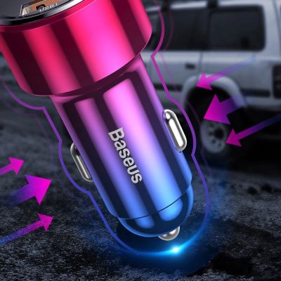 13. Baseus Magic Series Dual QC - ładowarka samochodowa Quick Charge 3.0 2x USB 45W 6A czarny (CCMLC20A-01)