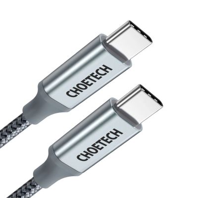 3. Kabel Choetech XCC-1002-GY USB-C - USB-C PD QC 100W 5A 480Mb/s 1,8m - szary