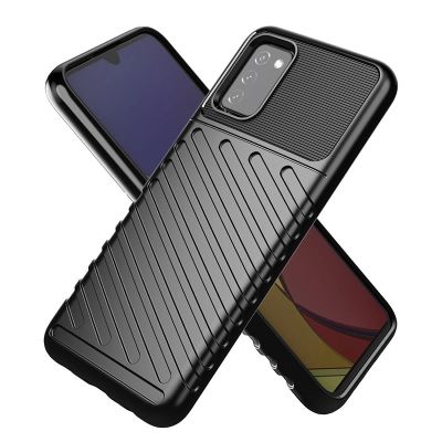 2. Thunder Case elastyczne pancerne etui pokrowiec Samsung Galaxy A03s czarny