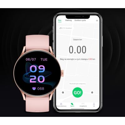 7. Smartwatch Gravity Różowy GT2-1 PRO