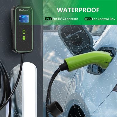 14. Qoltec Mobilna ładowarka do samochodów EV 2 w 1 typ2 | 7kW | 230V | CEE 5 PIN