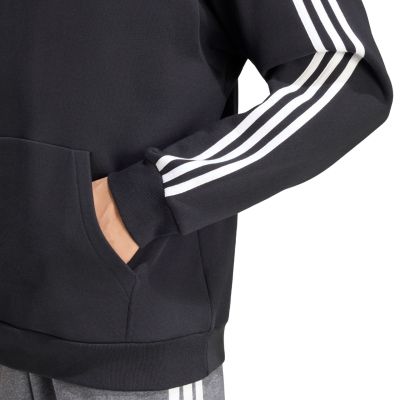 5. Bluza męska adidas Essentials 3-Stripes French Terry Hoodie czarna KY6605