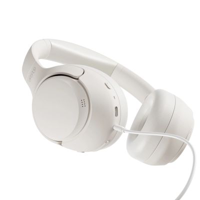 5. Słuchawki nauszne QCY H3 z ANC Bluetooth 5.4 Hi-Res Audio - białe