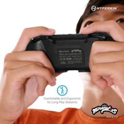 6. Hyperkin Pixel Art Zielony, Czerwony Bluetooth Gamepad Nintendo Switch, Nintendo Switch Lite, Nintendo Switch OLED