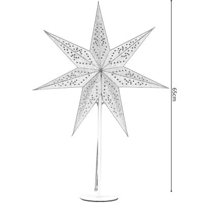 6. LAMPKA STOJĄCA GWIAZDA DEKORACYJNA 65CM E 14 ZŁOTA