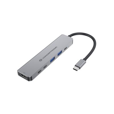 2. Conceptronic DONN33G stacja dokująca Przewodowa USB 3.2 Gen 1 (3.1 Gen 1) Type-C Srebrny