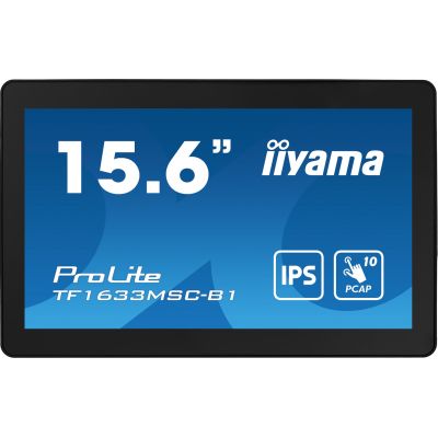 2. iiyama ProLite TF1633MSC-B1 monitor komputerowy 39,6 cm (15.6") 1920 x 1080 px Full HD Ekran dotykowy Czarny