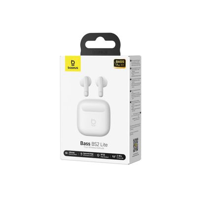 5. Słuchawki douszne Baseus Bass BS2 Lite TWS - białe