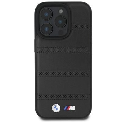 3. Etui BMW M Perforated And Stitched Line MagSafe na iPhone 16 Pro - czarne