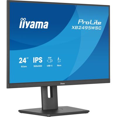 3. iiyama ProLite XB2495WSC-B1 monitor komputerowy 61,2 cm (24.1") 1920 x 1200 px WUXGA LED Czarny