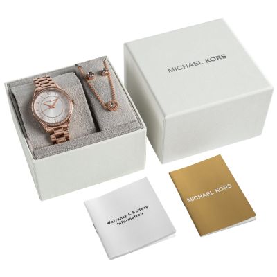 8. Zegarek Damski Michael Kors Lauryn + biżuteria MK4850SET + BOX