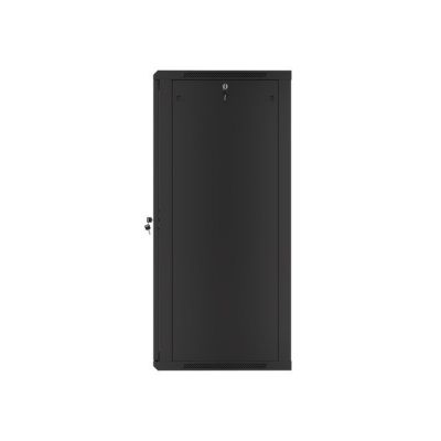 12. Szafa jednosekcyjna Lanberg WF01-6627-10B (27U; 1300mm / 600mm / 600 mm; wisząca; Szklane; 19''; kolor czarny)