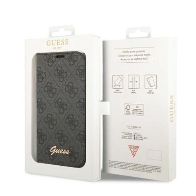 7. Etui Guess 4G Vintage Gold Logo na iPhone 14 Pro - czarne