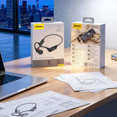 7. Słuchawki Dudao U22 z pałąkiem Bluetooth 5.2 przewodnictwo kostne - czarne