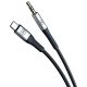 2. Kabel 3mk AUX minijack 3.5 mm / USB-C - srebrny