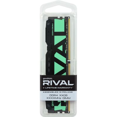 7. DDR4 2x32GB KIT UDIMM goodram RIVAL Radiant Green