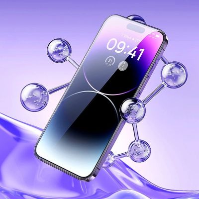 16. Baseus szkło hartowane do iPhone 14 Pro Max na cały ekran z filtrem Anti Blue Light i osłoną na głośnik 0.3mm + ramka montażowa