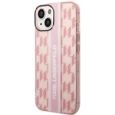 2. Etui Karl Lagerfeld Mono Vertical Stripe na iPhone 14 Plus - różowe