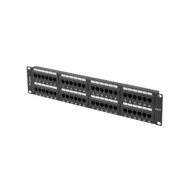 2. LANBERG PATCH PANEL 48 PORT 2U KAT.6 CZARNY PPU6-2048-B