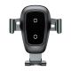 2. Baseus Metal Gravity Wireless Charger metalowy uchwyt samochodowy na kratkę wentylacyjną bezprzewodowa ładowarka Qi czarny (WXYL-B0A)