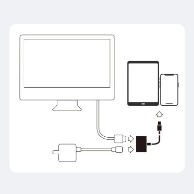 3. Adapter Joyroom S-H141 Lightning (męski) - HDMI FullHD 1080p 60Hz (żeński) / Lightning (żeński) - biały