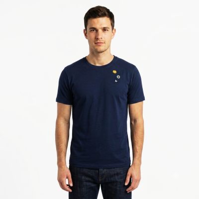 3. Koszulka Wood Wood Ace patches T-shirt Navy - 10235704-2222-Navy