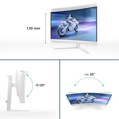 3. monitor Philips 80.0cm (31.5") 32M2C5501 16:09 2xHDMI+DP zakrzywiony w