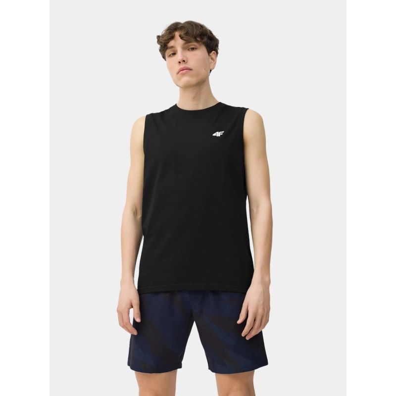 2. Koszulka bez rękawów tank top męski (ZESTAW KOSZULEK 3 SZT.) 4F 4FWSS26TSLEM362-90S